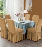 chair cover 6 pis golden