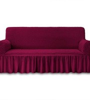 sofa cover 3 seater merun