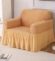 1 seater sofa cover brown colour