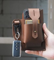 Retro Belt Waist Fashionable Bag-Brown