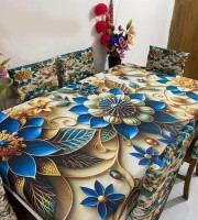 3D প্রিন্টেড ৬ পিছ চেয়ার কভার এবং ডাইনিং টেবিল কভার-৪০৫